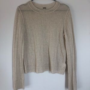 Free People Cream Cashmere Sweater